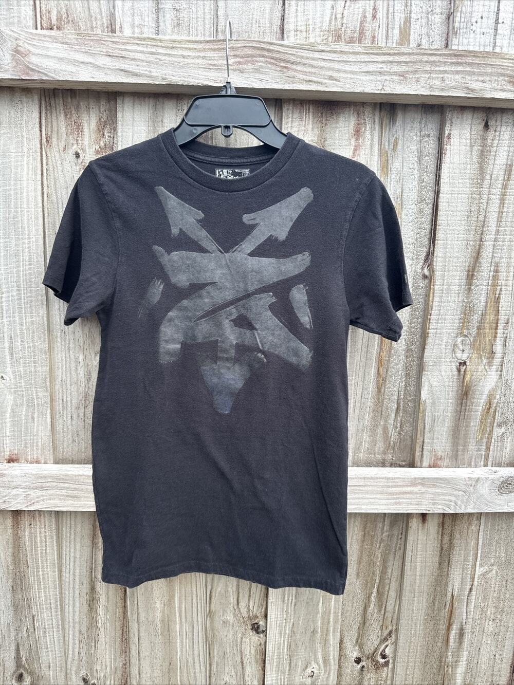 VTG Zoo York Classic Logo Mens Black w Gray Graphic S/S Tee Shirt Streetwear S